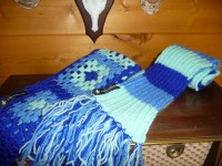 Partnerschal Meeresblau